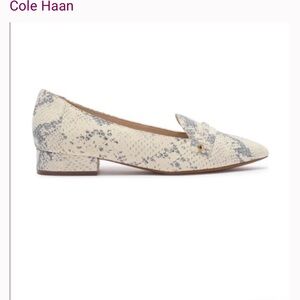 New Cole Haan Women's Snakeskin Patterned Loafers